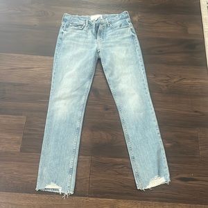 Mother the flirt fray jeans